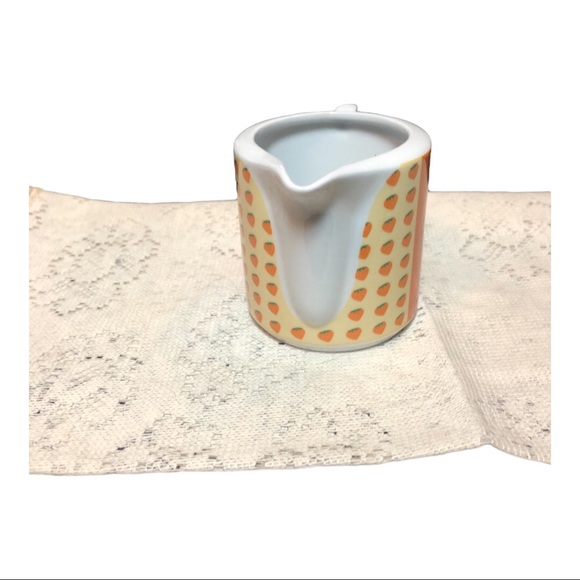 Kanlina Porcelain Sugar Creamer Set County Strawberries Cottagecore Whimsy Fruit - Picture 6 of 9